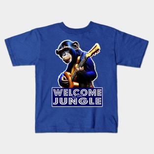 OG GUITARIST CHIMP - Welcome To The Jungle Kids T-Shirt